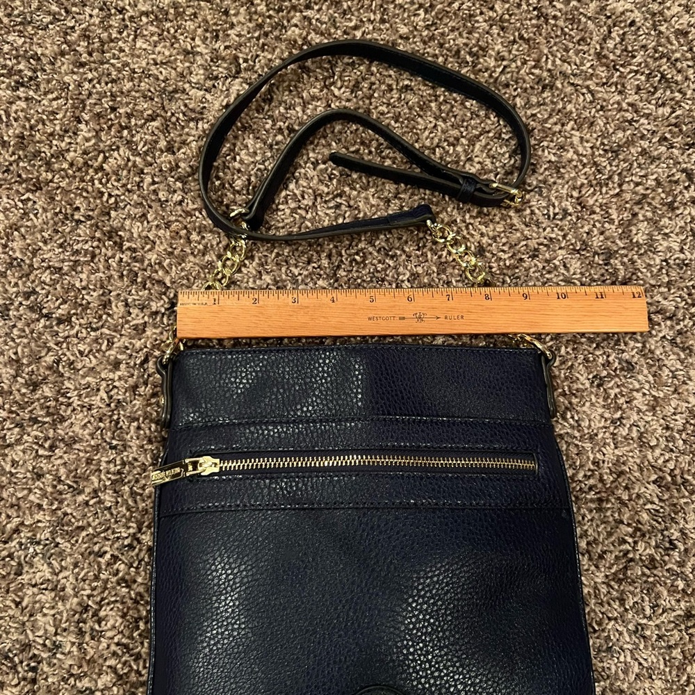 Anne Klein Navy Blue Crossbody with adjustable strap, gold tone hardware, NWOT - Picture 12 of 13